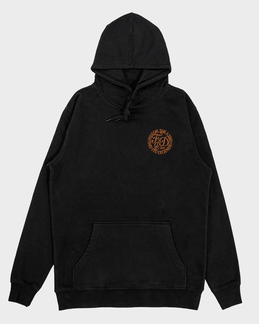 Livestock Unisex Hoodie Black and Rust