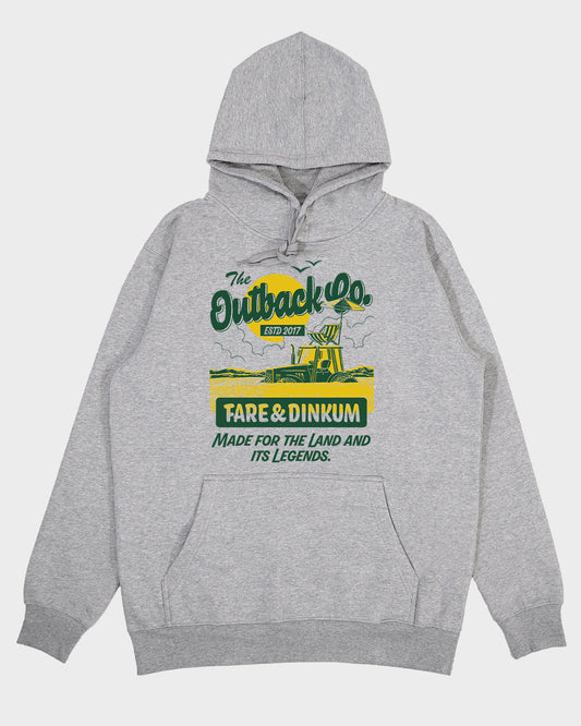 The Outback Unisex Hoodie Green and Yellow