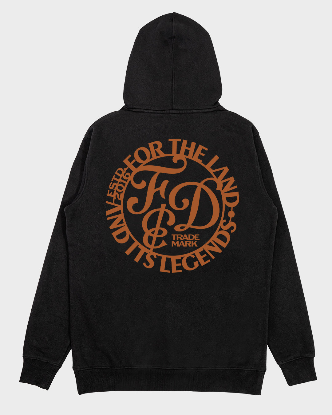 Livestock Unisex Hoodie Black and Rust