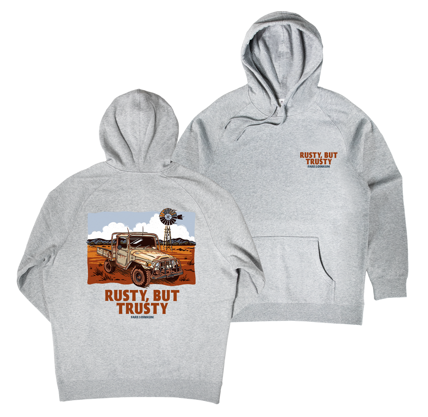 Rusty But Trusty Hoodie Grey