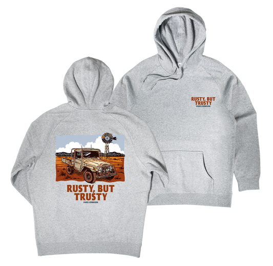Rusty But Trusty Hoodie Grey