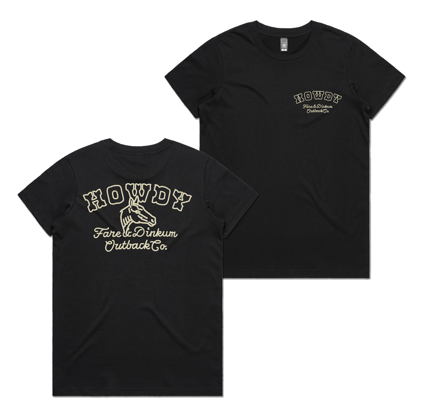 Howdy Ladies Tee Black