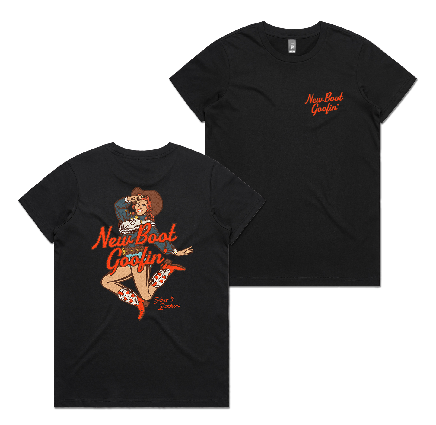 New Boot Goofin' Ladies Tee Black