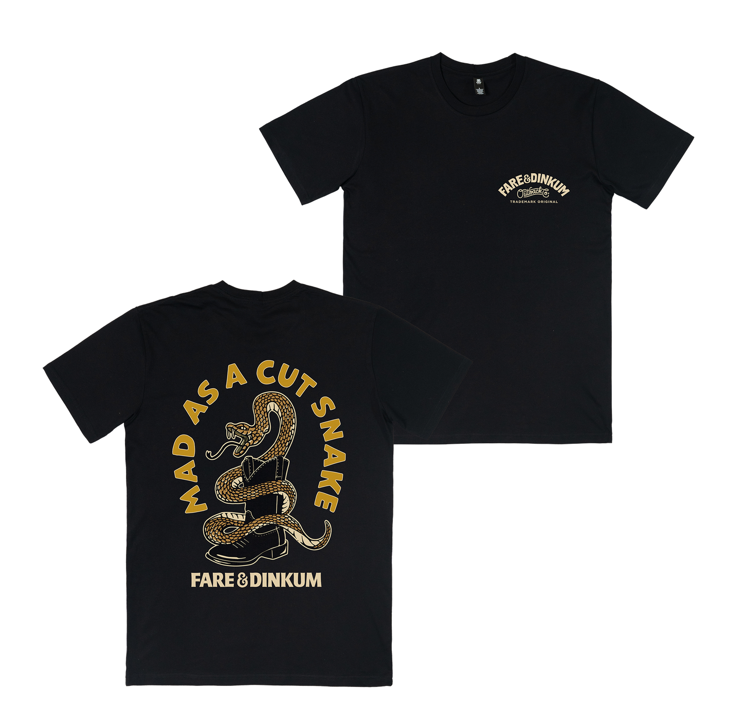 Mad As A Cut Snake Tee Black