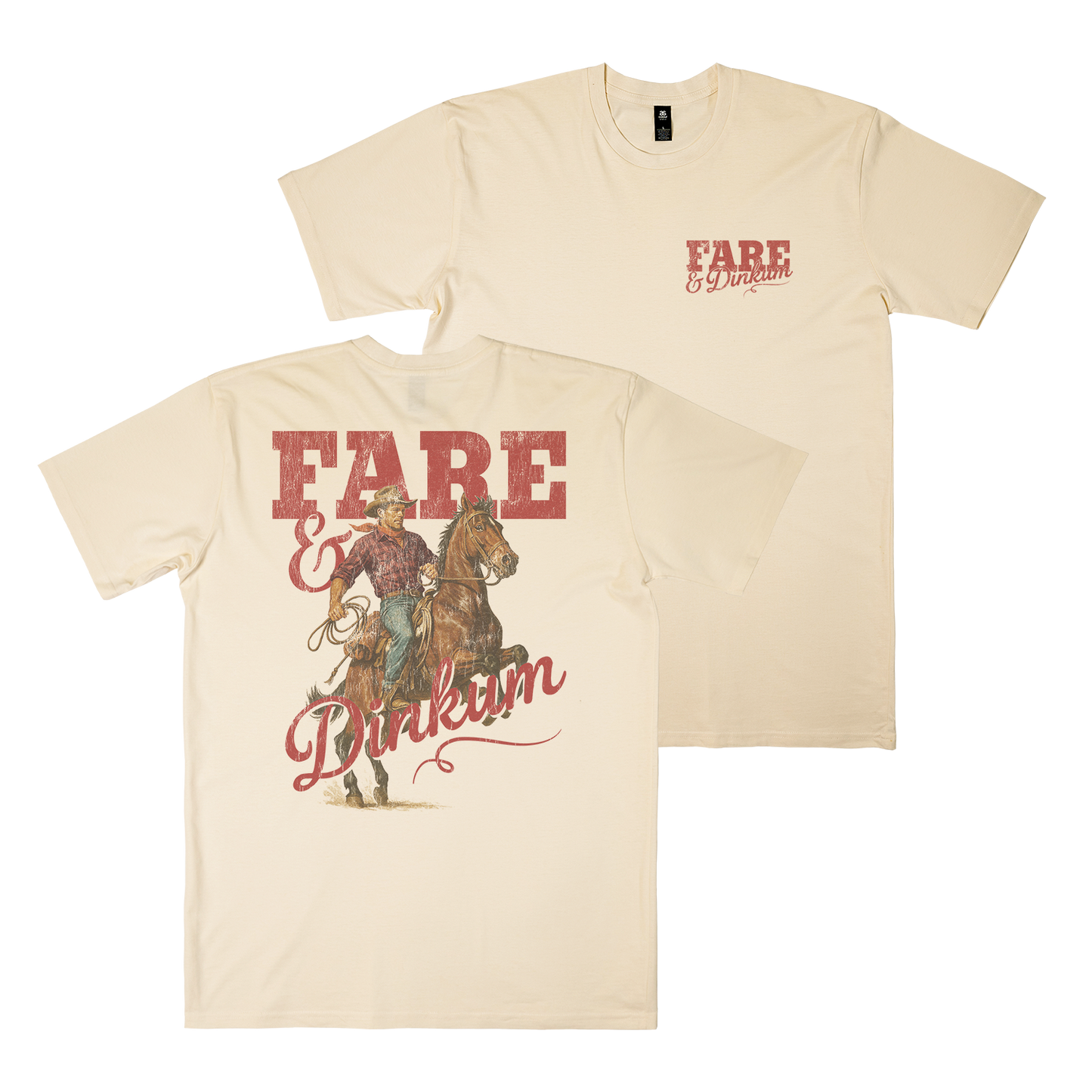 Cowboy Guy Tee Ecru