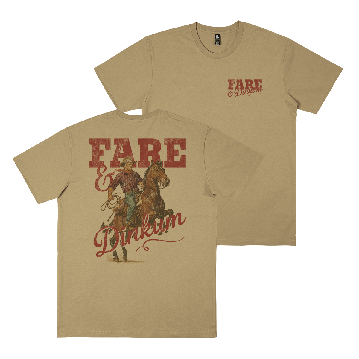 Cowboy Guy Tee Tan
