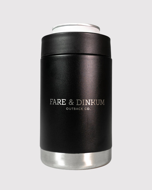 Fare & Dinkum Black Insulated Stubby Cooler