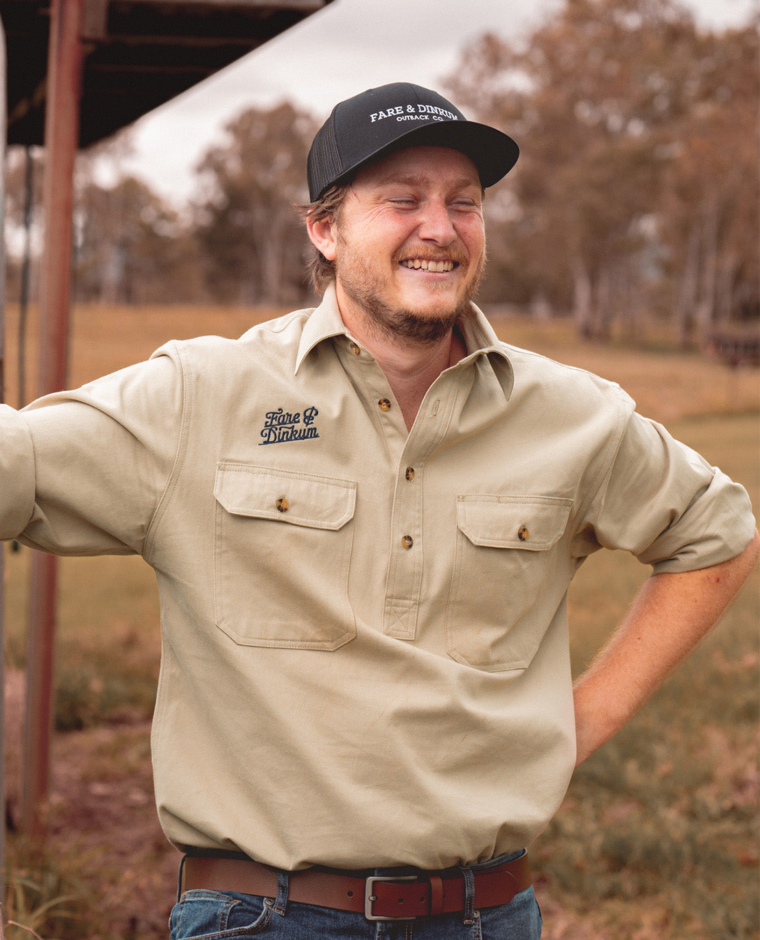 Mens Work Shirt Khaki