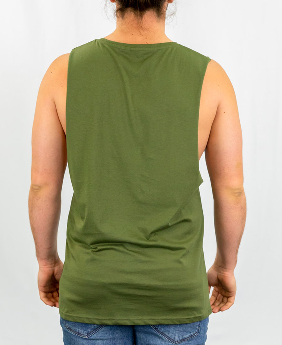 Signature Mens Muscle Tank Army