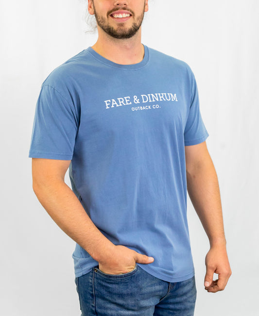 Signature Mens Faded T-Shirt Blue