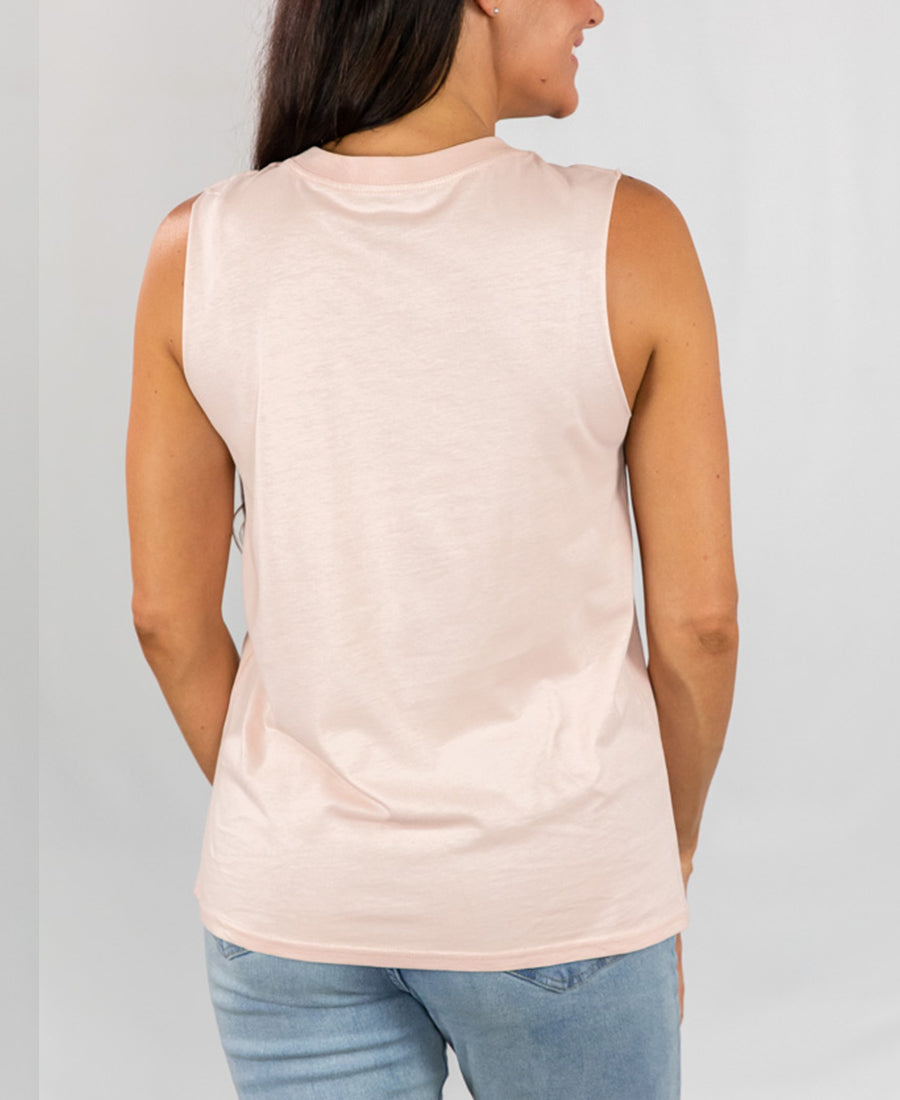Signature Womens Muscle Tank Pale Pink