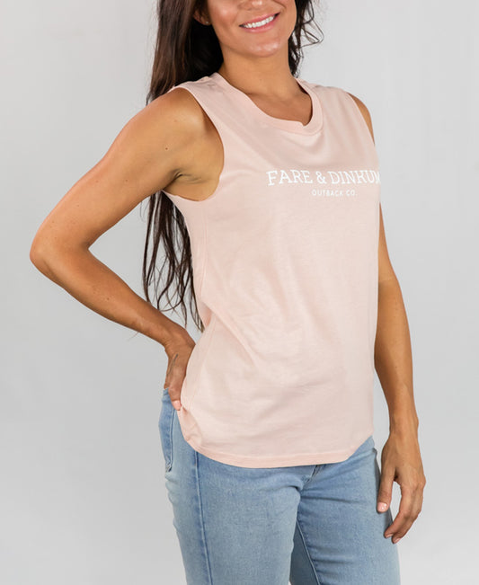 Signature Womens Muscle Tank Pale Pink