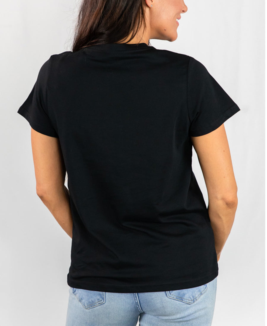 Signature Womens T-Shirt Black & Pink