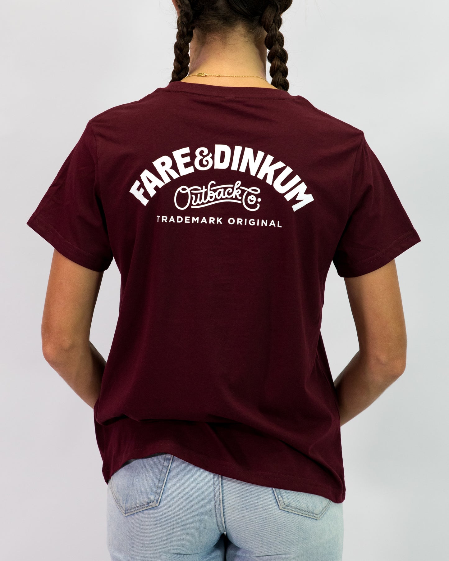 Trademark Womens Vintage T-Shirt Burgundy