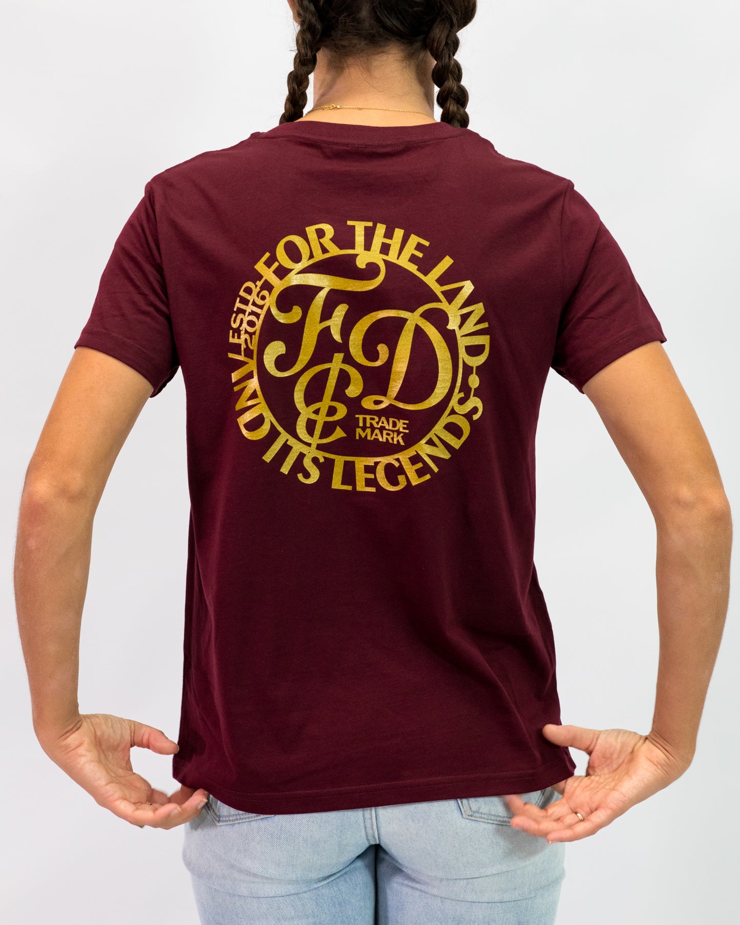 Livestock Womens T-Shirt Burgundy