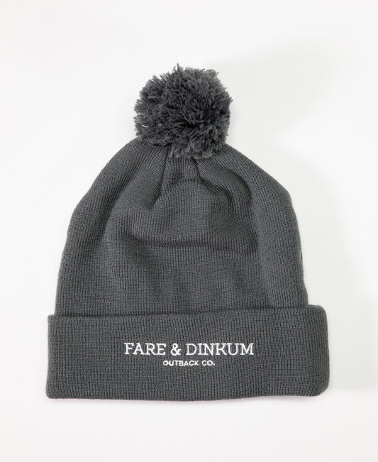 Signature Luxe Coal Pom Beanie