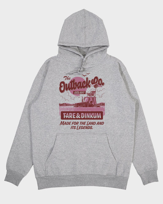 The Outback Unisex Hoodie Burgundy