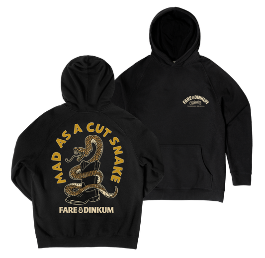 Mad As A Cut Snake Hoodie Black