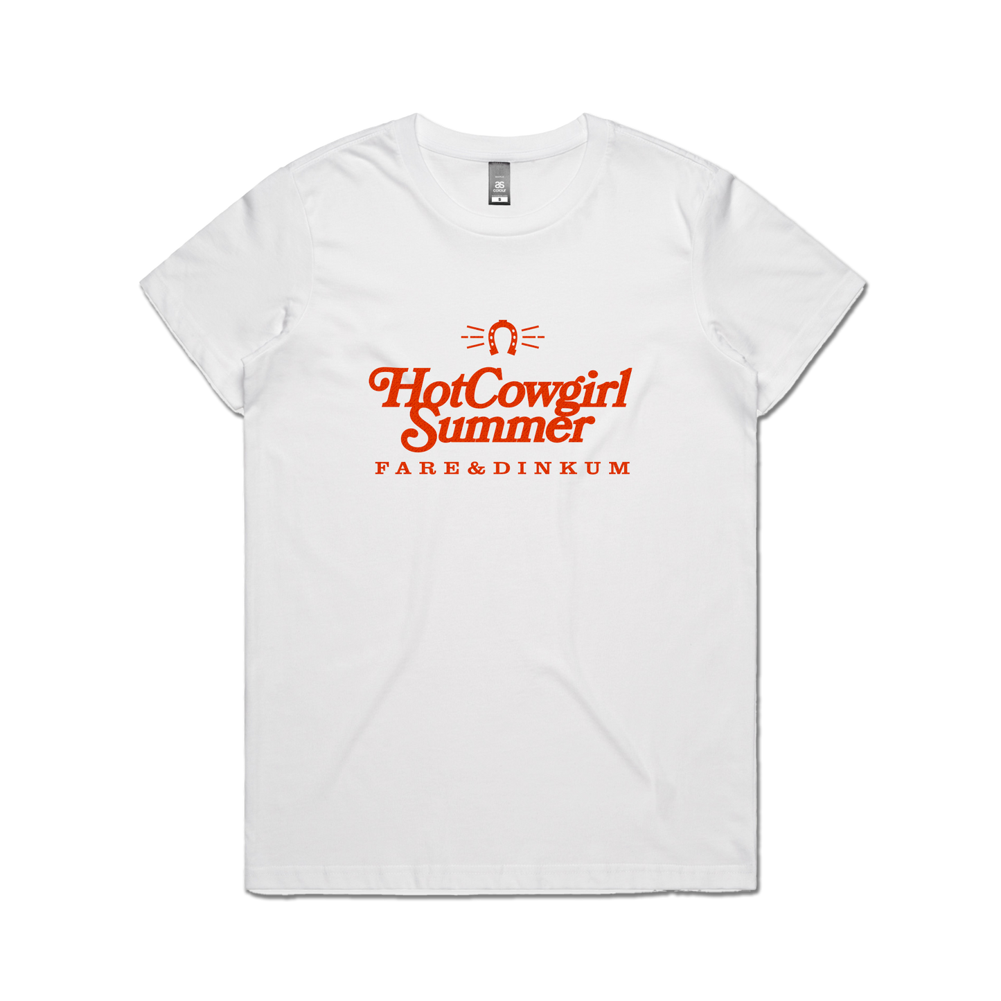 Hot Cowgirl Summer Ladies Tee White