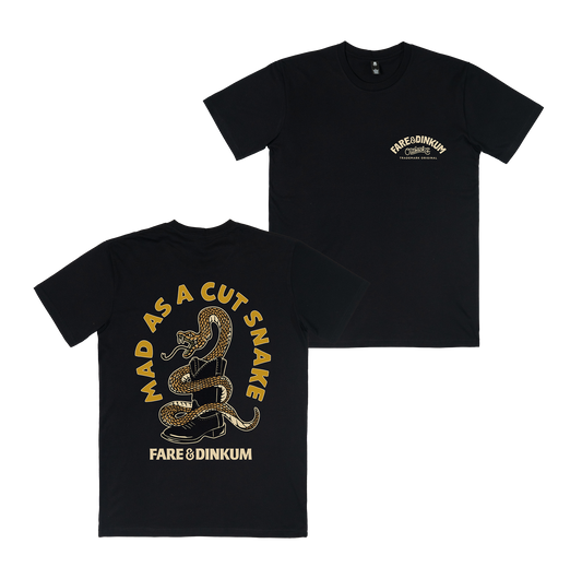 Mad As A Cut Snake Tee Black