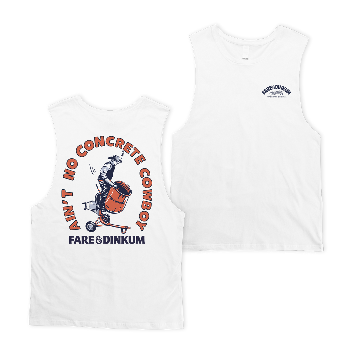 Concrete Cowboy Muscle Tee White