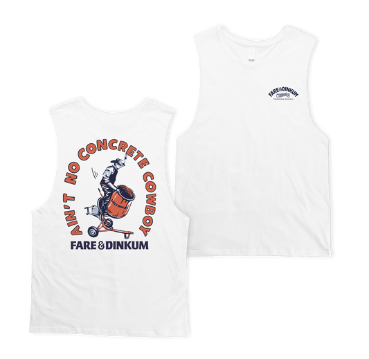 Concrete Cowboy Muscle Tee White