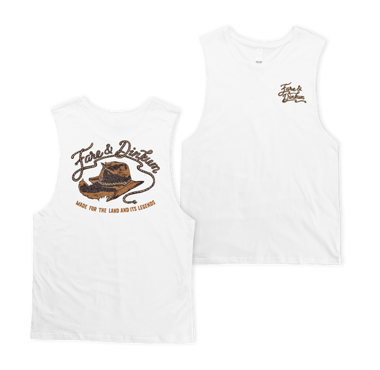 Old Faithful Muscle Tee White