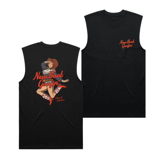 New Boot Goofin' Muscle Tee Black