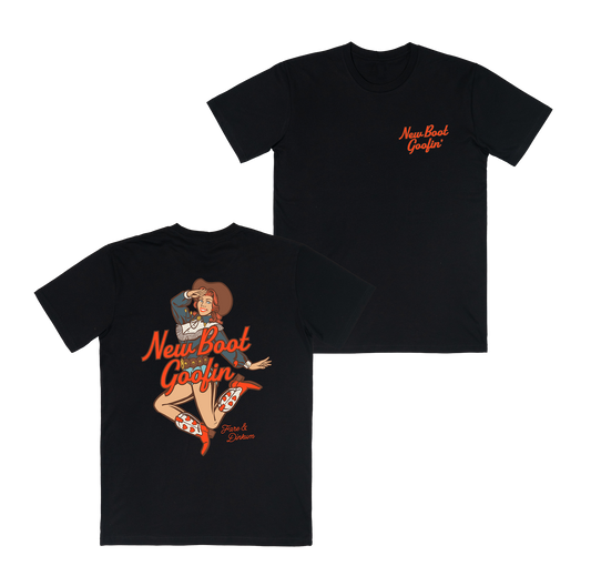 New Boot Goofin' Tee Black