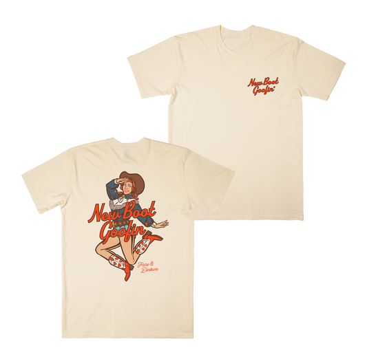 New Boot Goofin' Tee Ecru