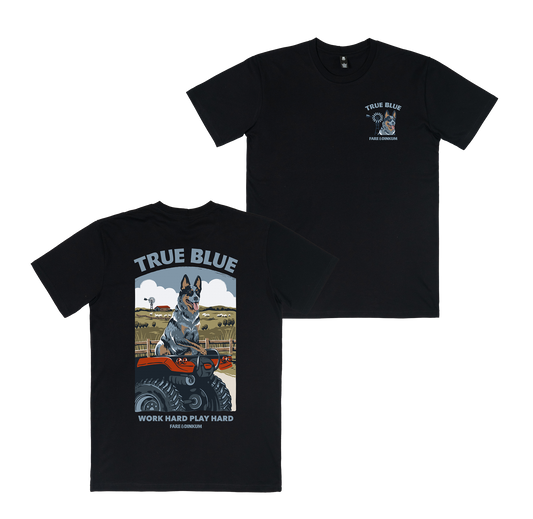 True Blue Heeler Tee Black