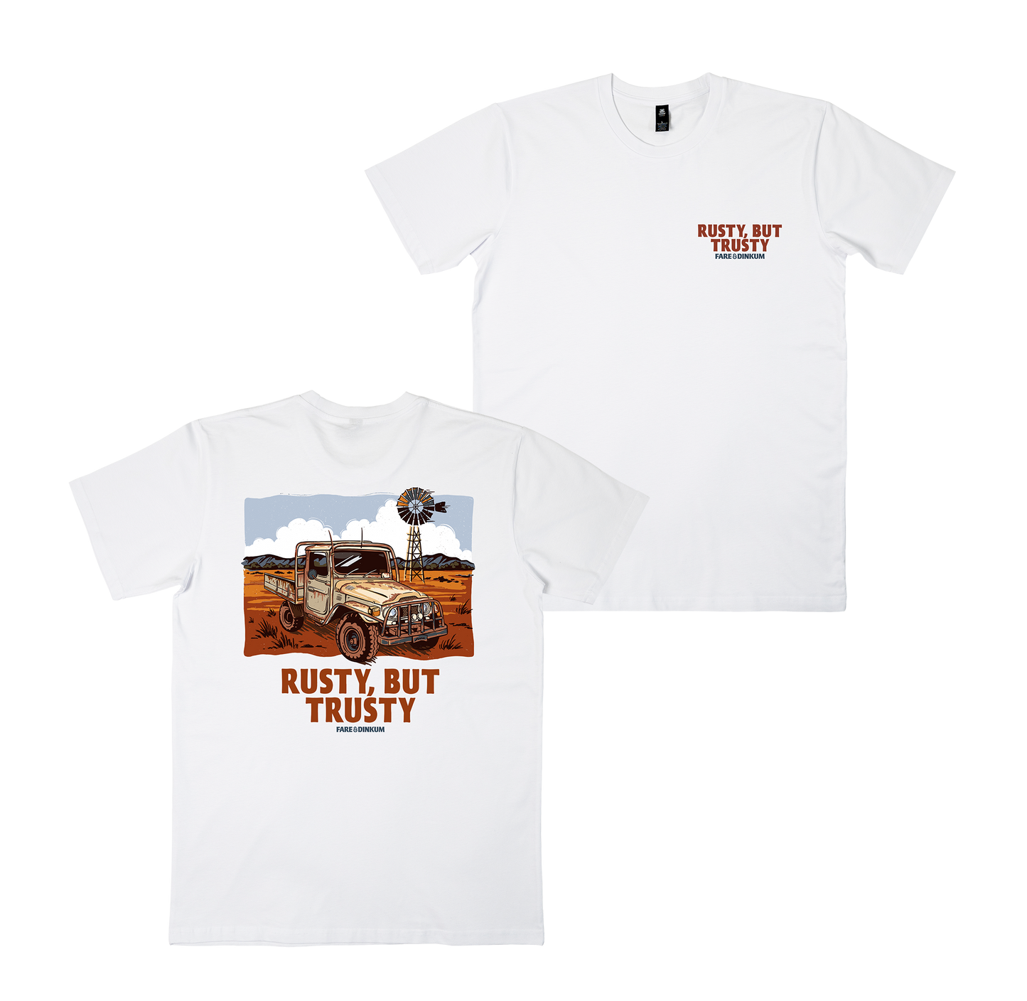 Rusty But Trusty Tee White