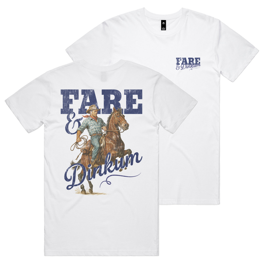 Cowboy Guy Tee White