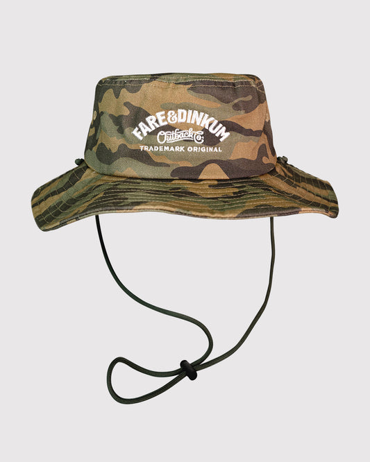 Outback Co. Wide Brim Hat Forest Camo