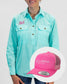 Ladies Work Shirt Sky Blue + Hat Bundle