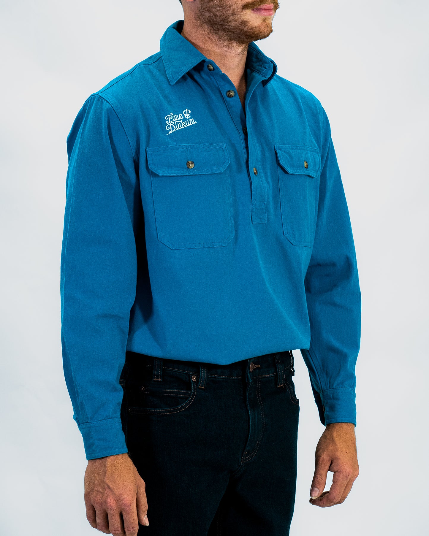 Mens Work Shirt Blue