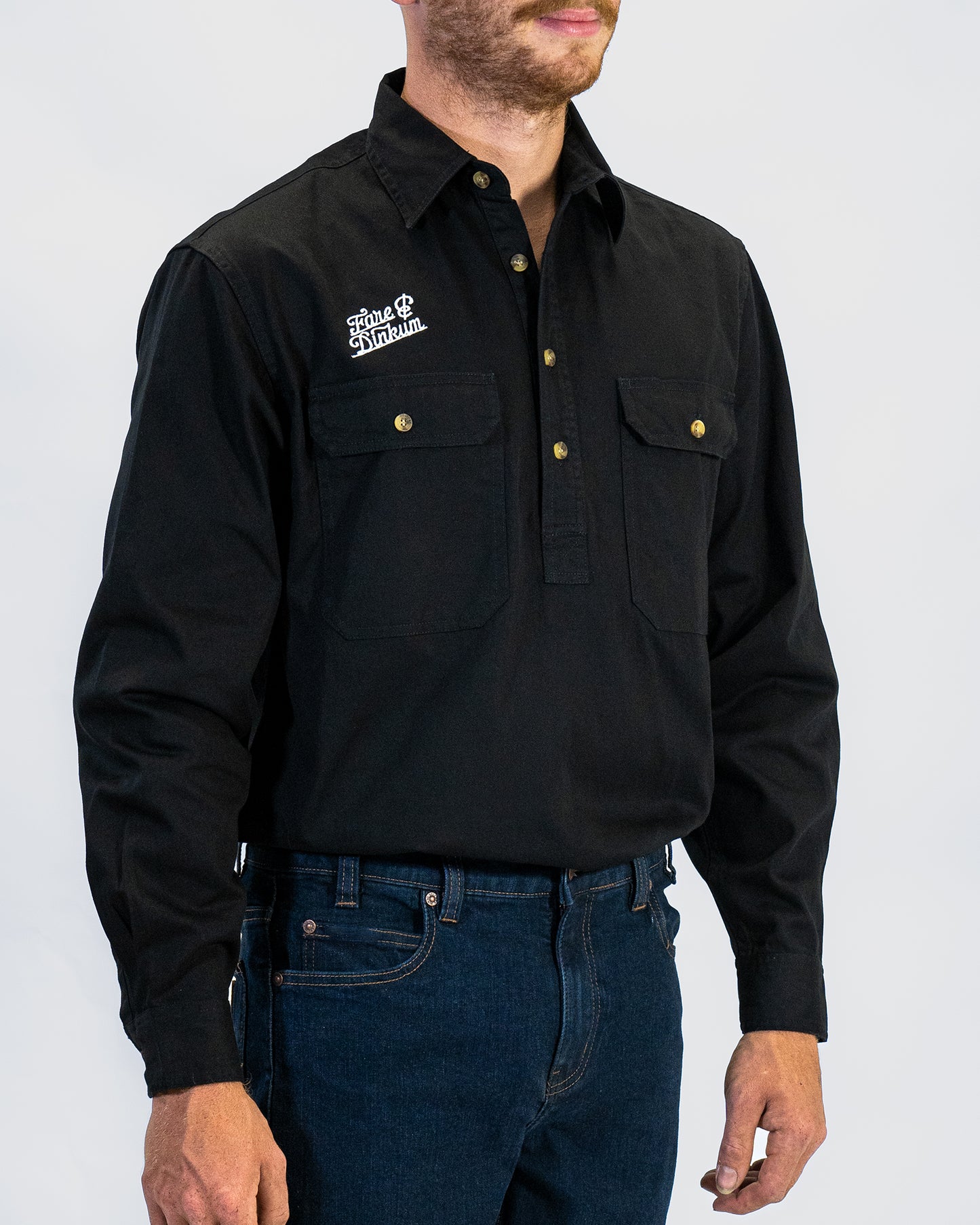 Mens Work Shirt Black