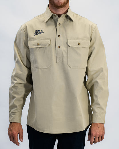 Mens Work Shirt Khaki