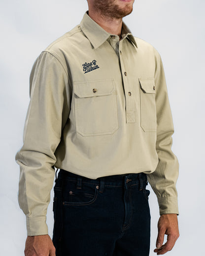 Mens Work Shirt Khaki