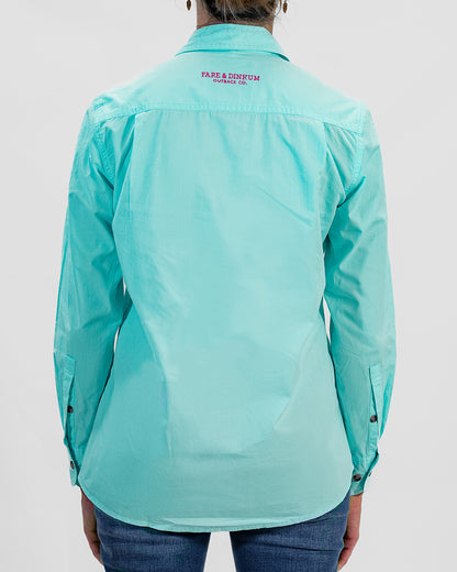 Ladies Work Shirt Sky Blue