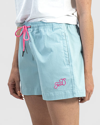 Ladies Rugger Shorts Sky Blue