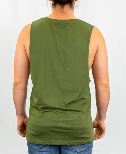 Signature Mens Muscle Tank Army