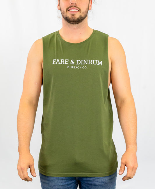 Signature Mens Muscle Tank Army