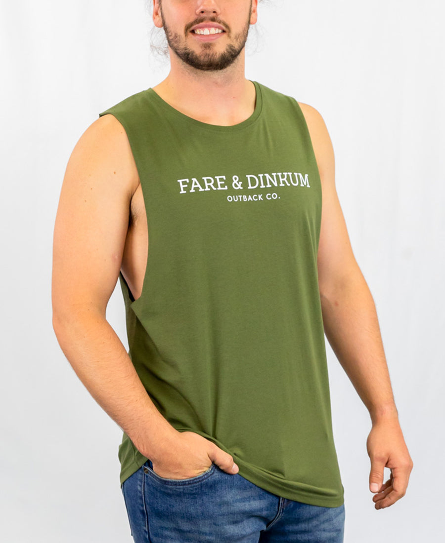 Signature Mens Muscle Tank Army