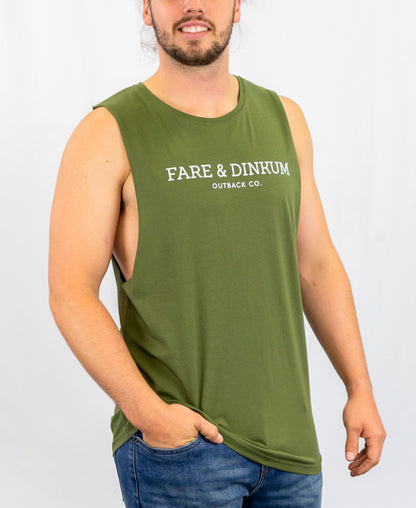 Signature Mens Muscle Tank Army