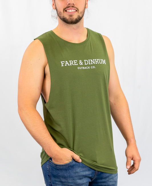 Signature Mens Muscle Tank Army