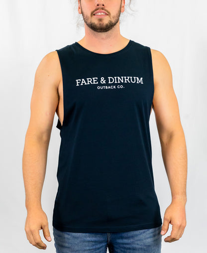 Signature Mens Muscle Tank Navy