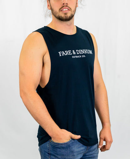 Signature Mens Muscle Tank Navy
