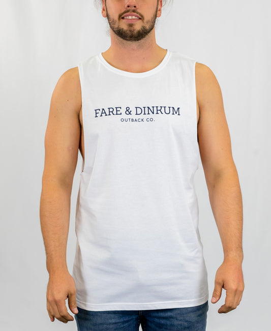 Signature Mens Muscle Tank White