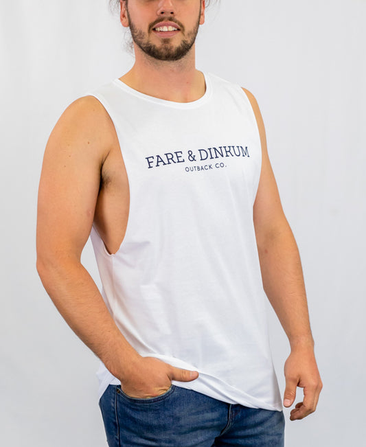 Signature Mens Muscle Tank White